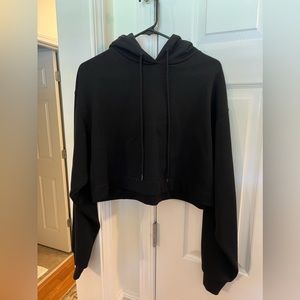 ALO Yoga black cropped hoodie